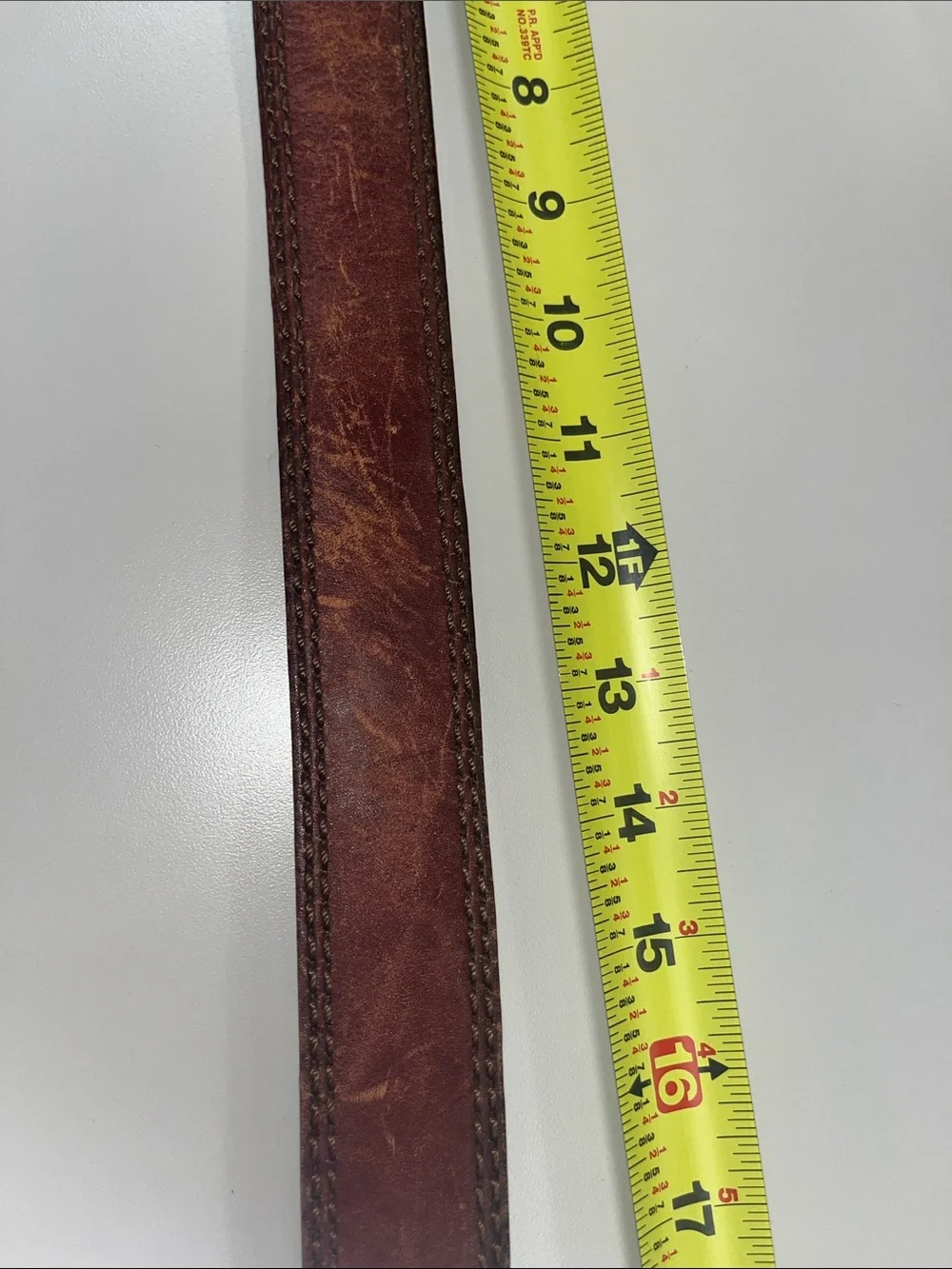 Levi's Distressed Brown Leather Belt with Dark Metal Buckle